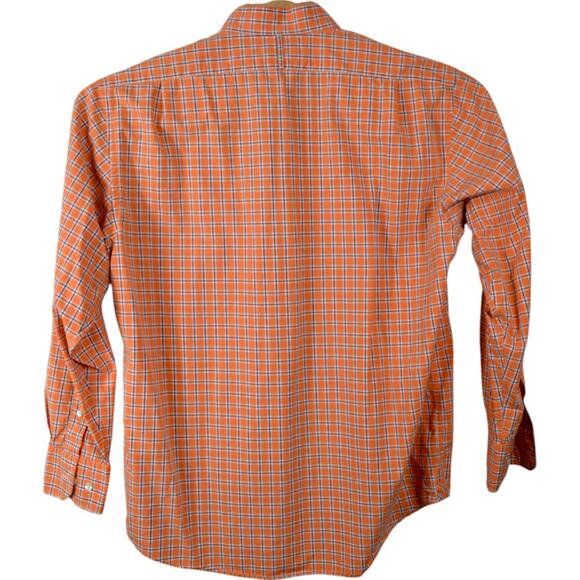 LINCS David Chu XL Orange Plaid Button Down Shirt - Picture 4 of 6